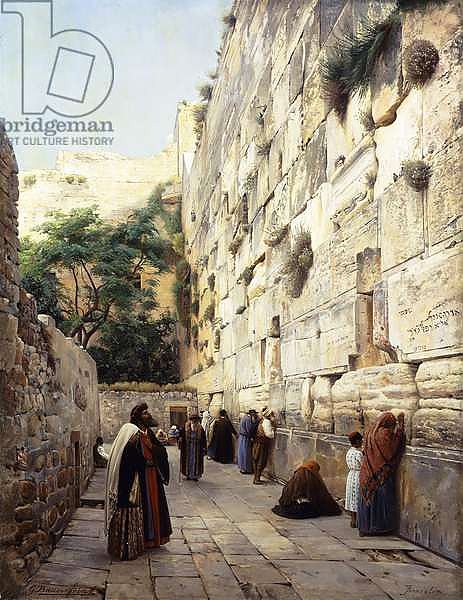 Praying at the Western Wall, Jerusalem,