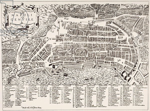 Map of Naples, c.1600