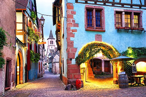 Красочный город Риквир, Эльзас, Франция