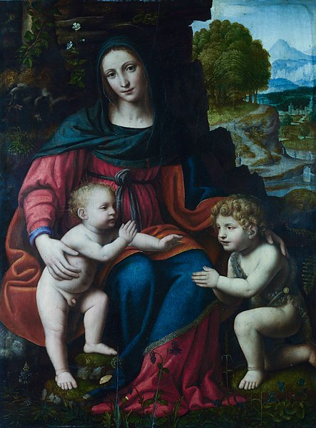 Дева Мария и младенец со святым Джоном