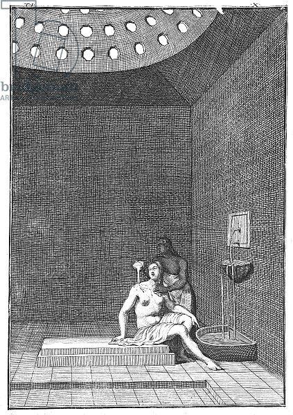 A Turkish Bath, illustration from 'Travels through Europe, Asia and into part of Africa'