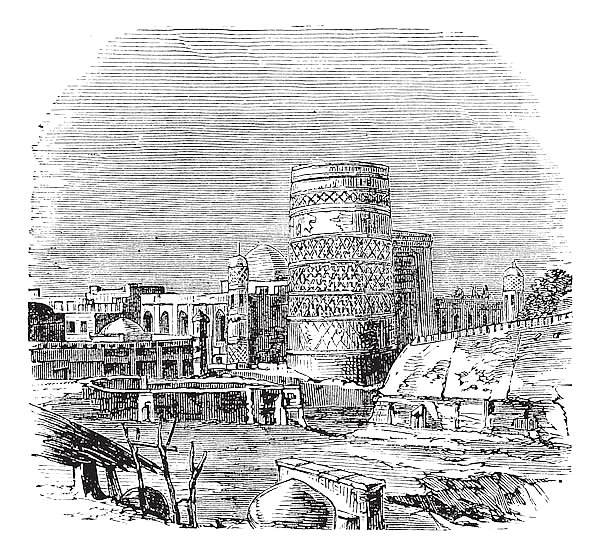 Mosque of the palace of Khiva vintage engraving