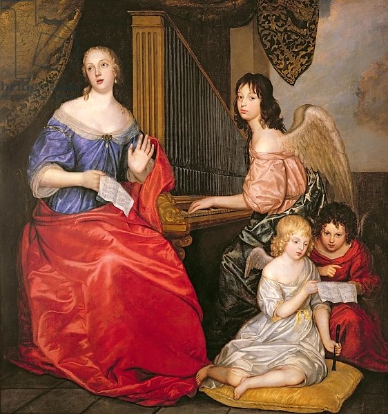 Francoise Louise Duchess of La Valliere with her Children as Angels