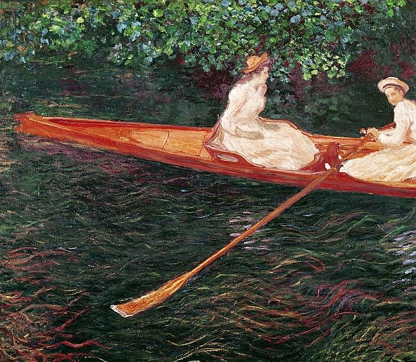 Boating on the river Epte, c.1889-1890