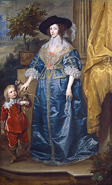 Queen Henrietta Maria with Sir Jeffrey Hudson, 1633