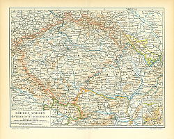 Постер Карта Богемии, Моравии и Австрийской Силезии 2