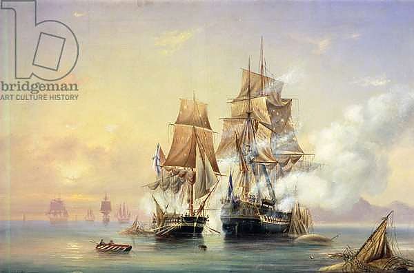 The Russian Cutter Mercury captures the Swedish frigate Venus on 21st May 1789, 1845 1
