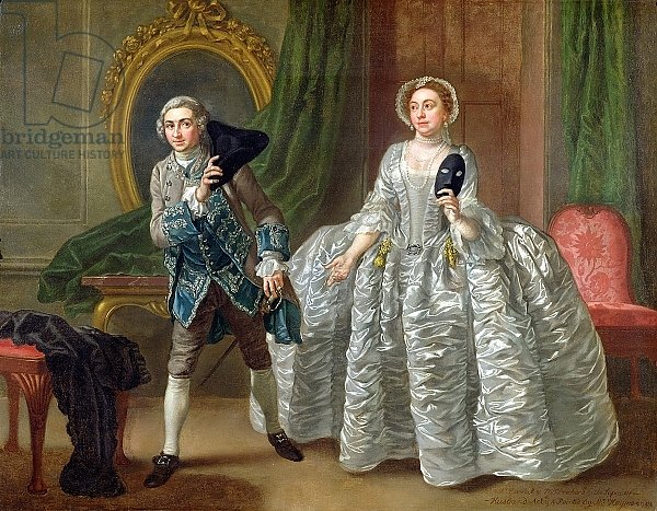 David Garrick and Mrs Pritchard in 'The Suspicious Husband' by Benjamin Hoadley 1747