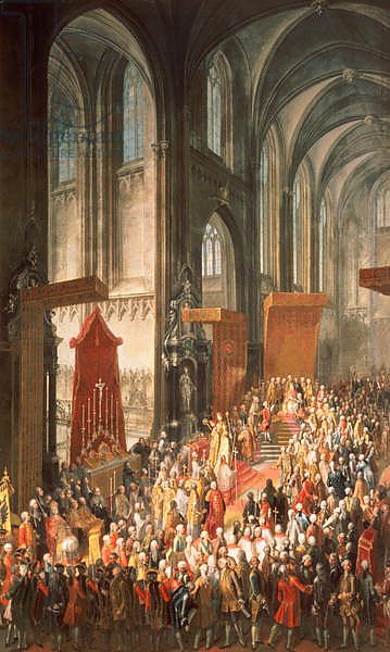 The Investiture Joseph II following his coronation as Emperor of Germany in Frankfurt, 1764