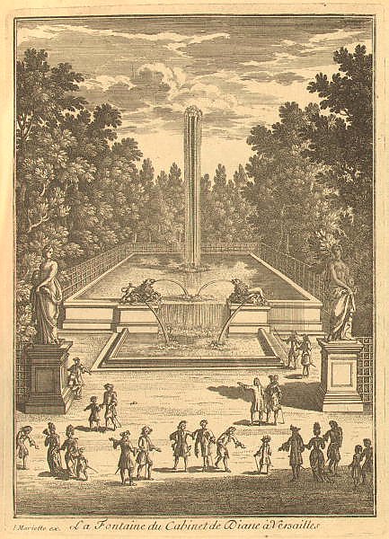 Вид на фонтан Дианы в Версале