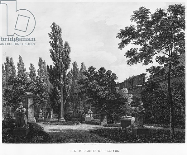Garden of the cloister, Musee des Monuments Francais, Paris, 1816
