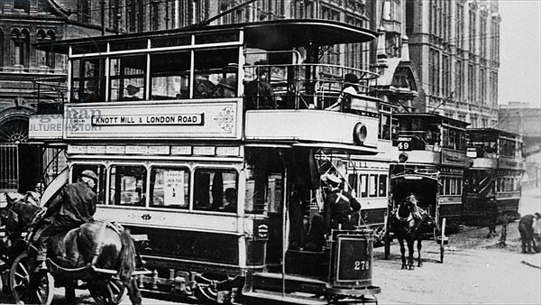 Trams in Manchester, c.1900