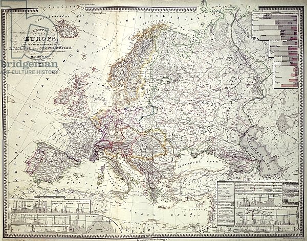 Map of Europe, 1841