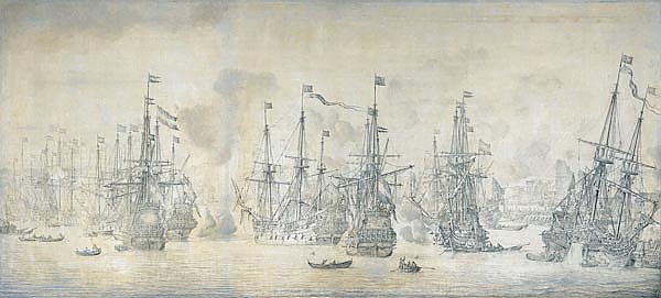 De mislukte aanslag van de Engelsen op de retourvloot in de haven