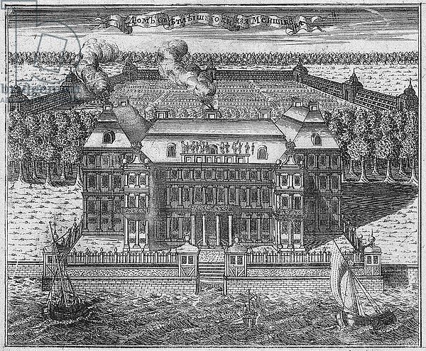 View of Menshikov's Palace on Vasilievsky Island, 1717