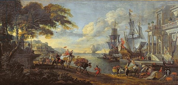 View of an Oriental port, 1688