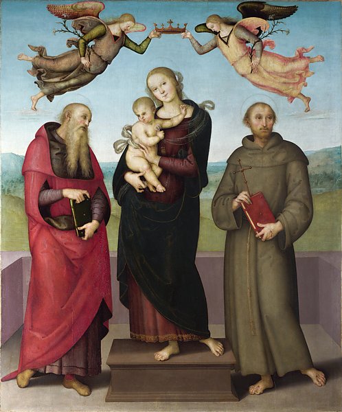 Дева Мария с младенцем и Святыми Жеромом и Франсисом