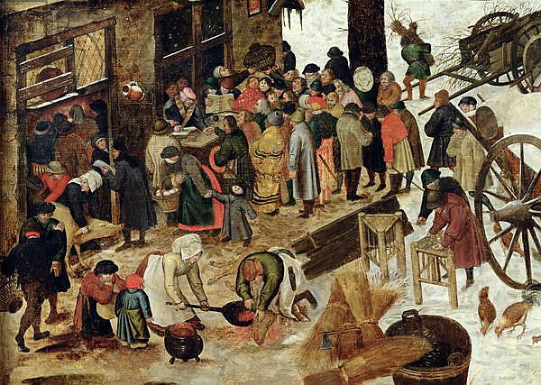 The Payment of the Tithe, or The Census at Bethlehem, detail, after 1566