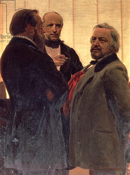 Vladimir Odoevsky, Mily Balakirev and Mikhail Ivanovich Glinka, 1890s