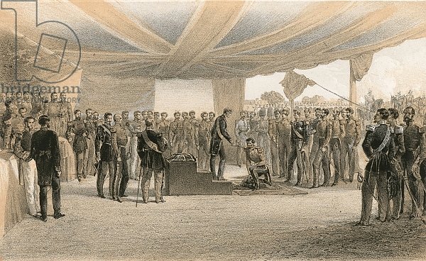 The investiture of the order of the Bath at the head quarters of the British Army before Sebastopol