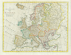 Постер Карта Европы, 1777-1779 г.