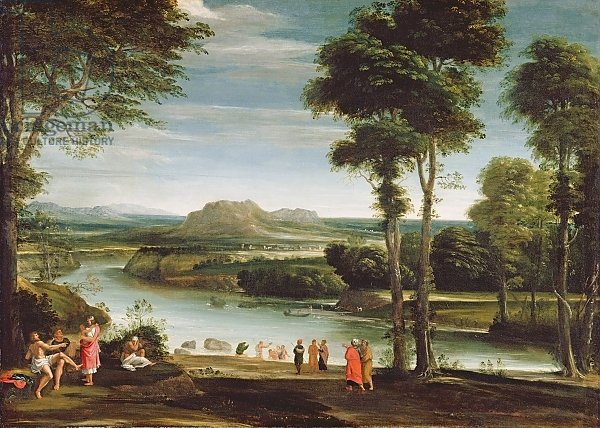 Landscape with St. John Baptising, c.1610-20