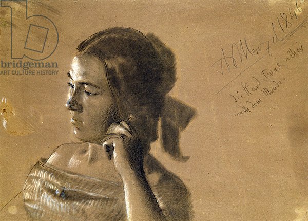 Study for a portrait of Mrs Von Maercker, 1846