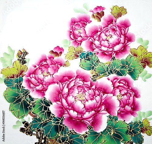 Китайские розовые цветы