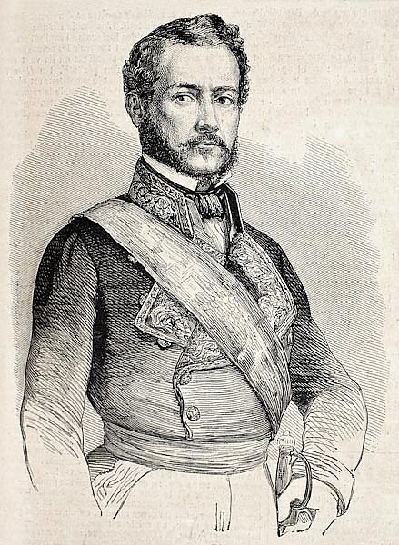 Spanish General Juan Prim, Comte de Reus. Original, from drawing of Marc, published on L'Illustratio