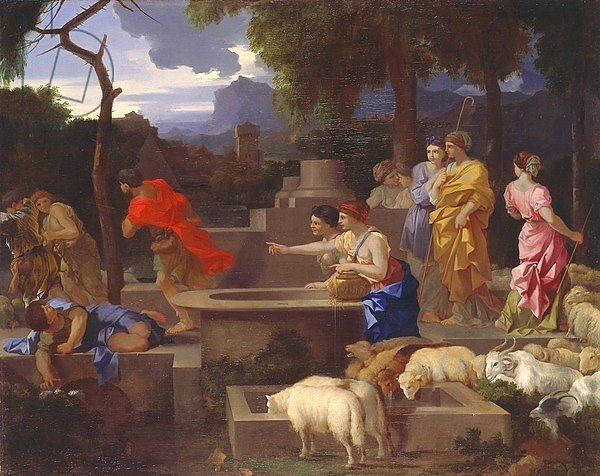 Moses Defending the Daughters of Jethro