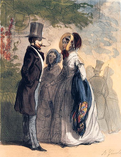 The Regular Visitor to Ranelagh Gardens, from 'Les Femmes de Paris', 1841-42