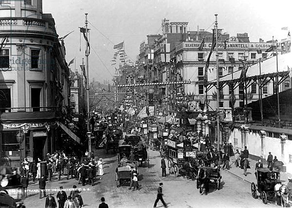The Strand, London with Jubilee Decorations, 1897