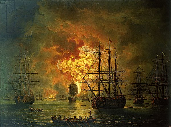 The Destruction of the Turkish Fleet at the Bay of Chesma, 1772