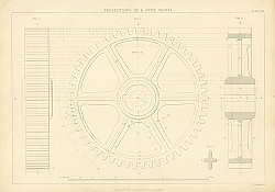 Постер Projections of a Spur Wheel