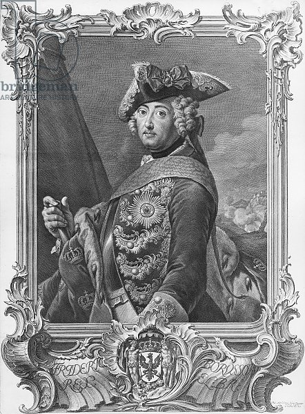 Portrait of Frederick II, The Great, engraved by Kilian, Phillip Andreas