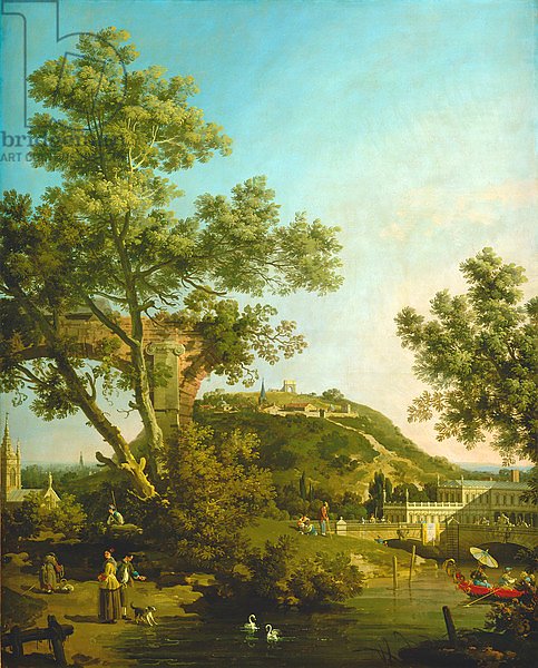 English Landscape Capriccio with a Palace, 1754