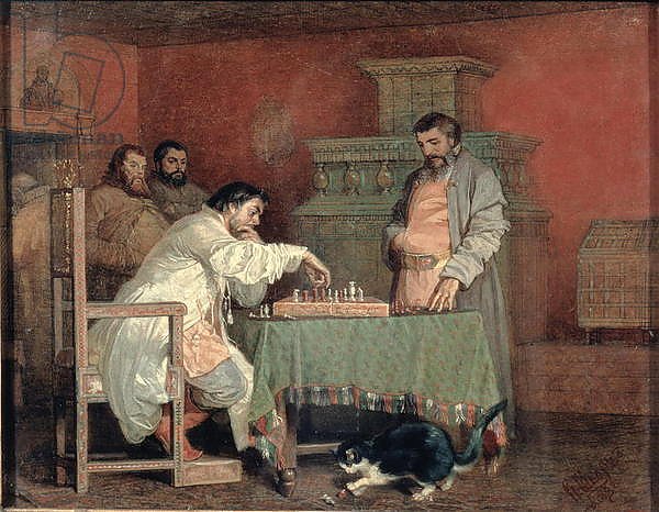 Scene from the Life of the Russian Tsar: Playing Chess, 1865