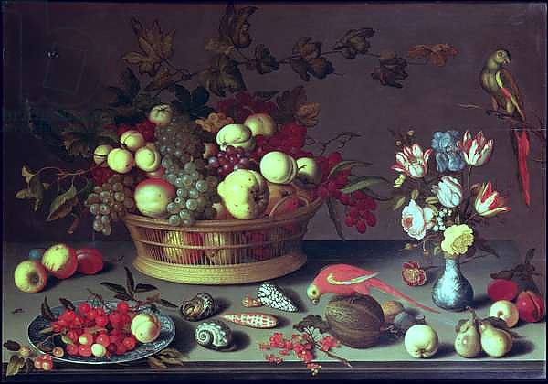 A Basket of Grapes and other Fruit