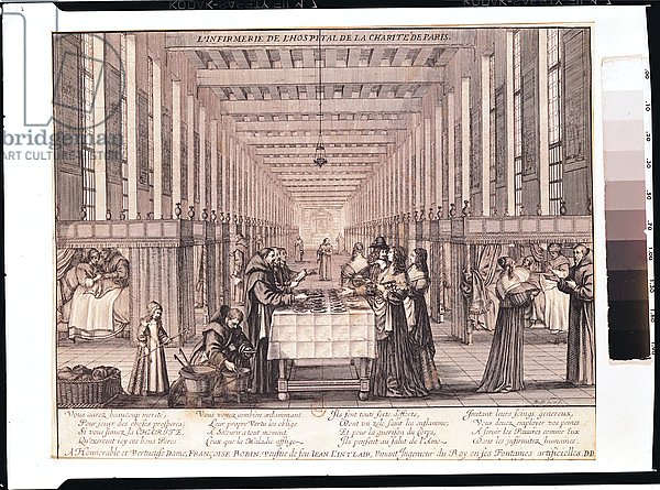 The Infirmary of the Sisters of Charity during a visit of Anne of Austria 1635