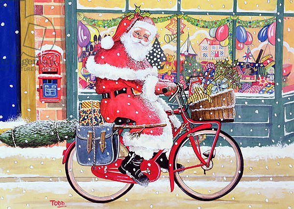 Father Christmas on a Bicycle