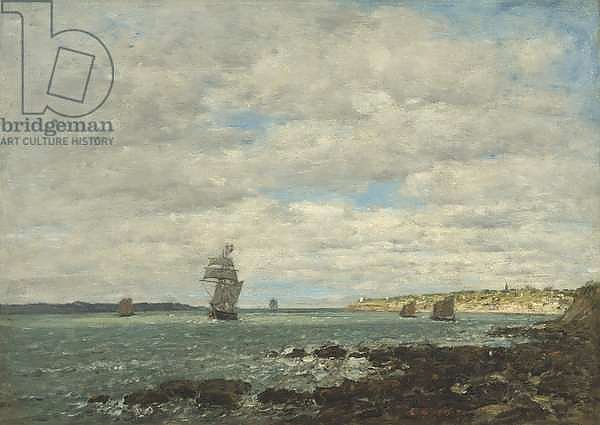 Постер Буден Эжен (Eugene Boudin) Coast of Brittany, 1870