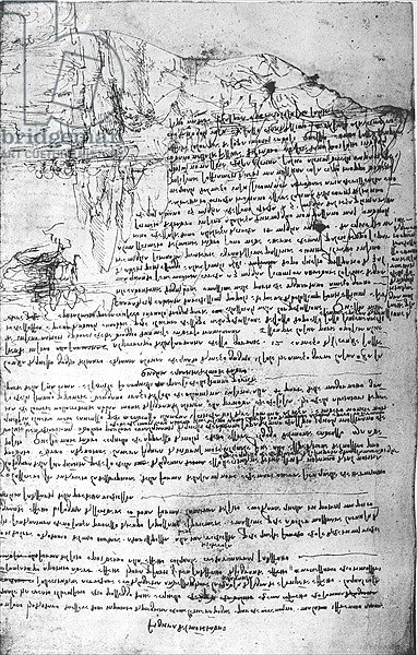 Fol.145v-b, page from Da Vinci's notebook
