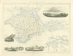 Постер Карта Крыма, 1855г.