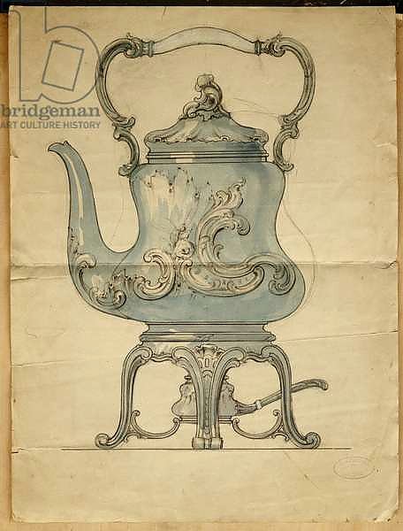 A shaped silver kettle and stand, House of Carl Faberge