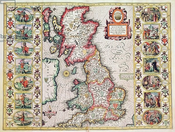 Britain As It Was Devided In The Tyme of the Englishe Saxons especially during their Heptarchy