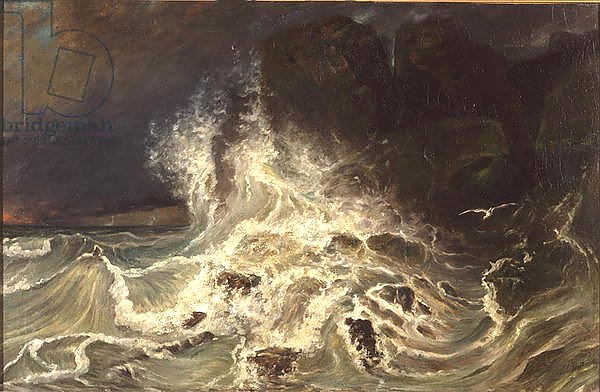 Breakers off Granville Point in the Channel, 1853