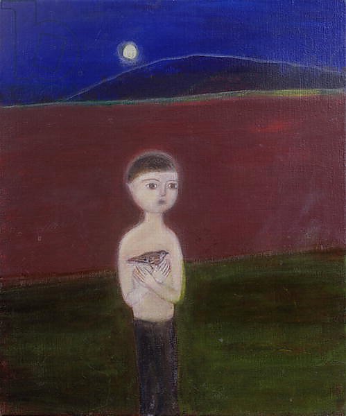 Boy in the Moonlight, 2002 acrylic on canvas)