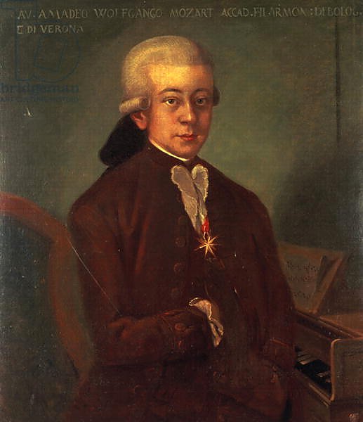 Portrait of Wolfgang Amadeus Mozart wearing the Order of the Golden Spur, 1777