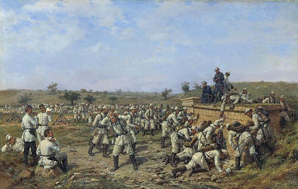 Привал 140-го пехотного Зарайского полка 35-й пехотной дивизии. 1877 год. 1880-е