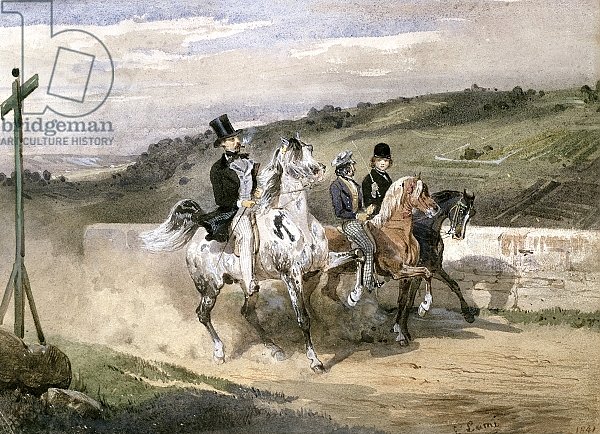 Horace Vernet and his Children Riding in the Country